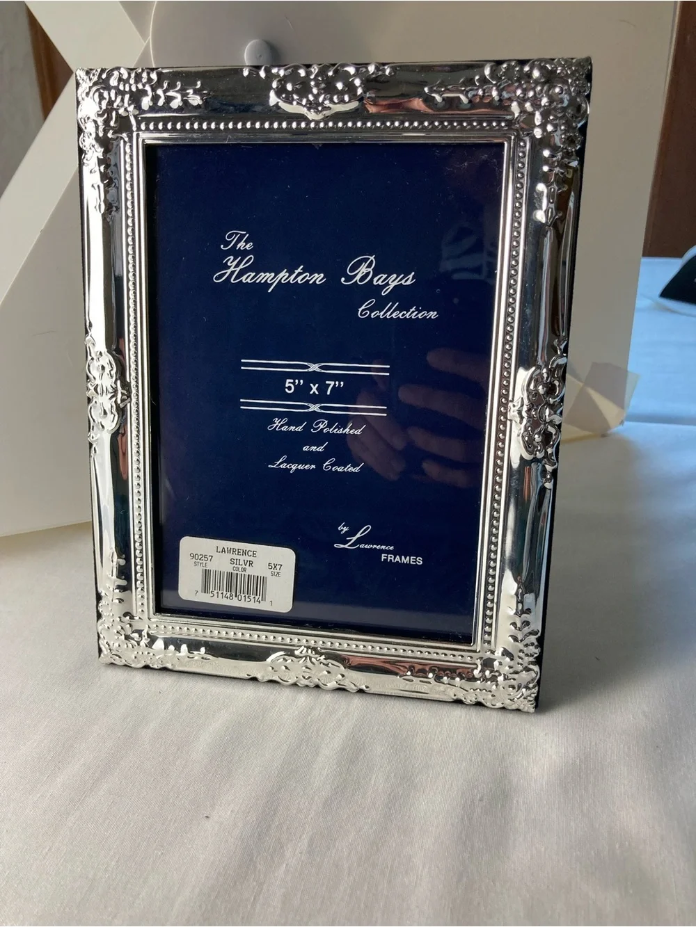 Lawrence Frames by Hampton Bays Collection Silver Ornate 5x7 Picture Frame